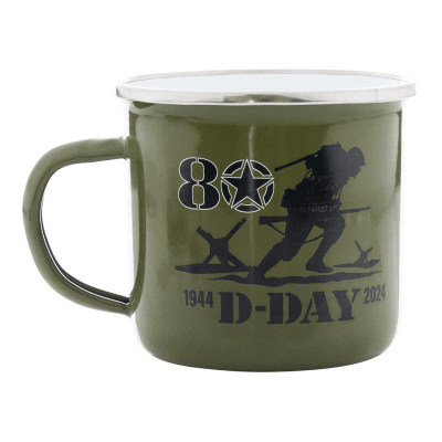 Fostex Emaljmugg D-Day 80år 300ml (Färg: Grön)