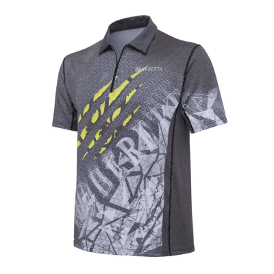 Beretta Rush Scratch Polo (Färg: Black & Fluo Yellow, Storlek: Small)