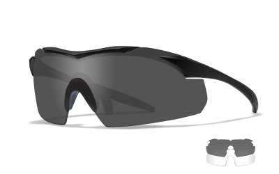 WileyX Vapor Grey/Clear Matte Black Frame