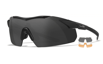 WileyX Vapor Comm 2.5mm Lenses Grey Clear Light Rust Frame Matte Black