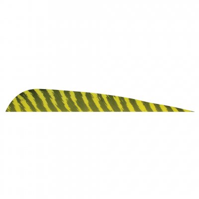 Trueflight Feathers 4" LW Parabolic 12st (Färg: Barred Yellow)