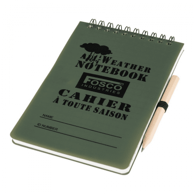 Fosco Waterproof Notebook with Pencil 15,3x10cm
