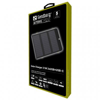 Sandberg Solar Charger 21W 2xUSB+USB-C 10000 mAh