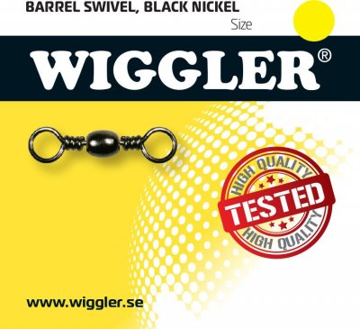 Wiggler Lekande Black Nickel (Storlek: 1/0 - 5Pack)