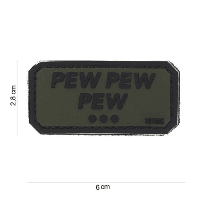 101 INC PVC Patch - Pew Pew Pew (Färg: Grön)