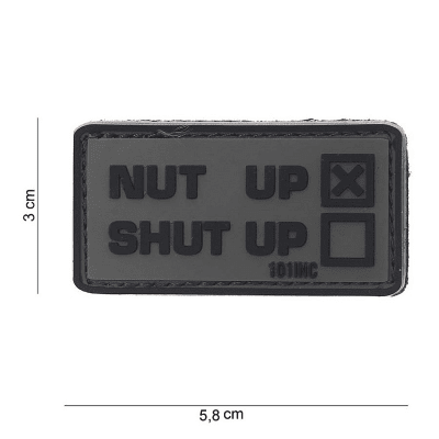 101 INC PVC Patch - Nut Up (Färg: Grå)