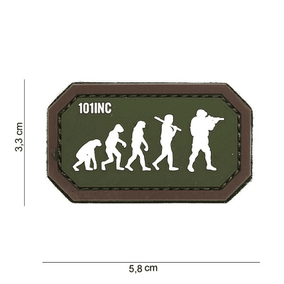 101 INC PVC Patch - Airsoft Evolution (Färg: Grön/Brun)