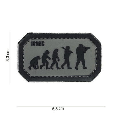 101 INC PVC Patch - Airsoft Evolution (Färg: Grå/Svart)
