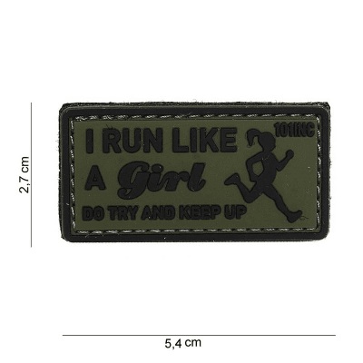 101 INC PVC Patch - I Run Like (Färg: Grön)