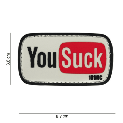 101 INC PVC Patch - You Suck (Färg: Vit/Svart)