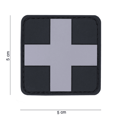 101 INC PVC Patch - Sjukvårdskors (Färg: Grå)