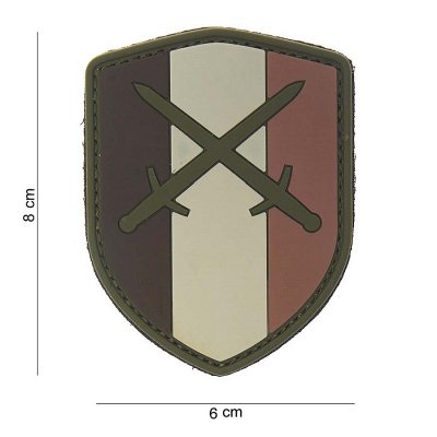 101 INC PVC Patch - Shield Belgium Desert Sword