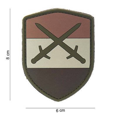 101 INC PVC Patch - Shield Netherland Desert Sword