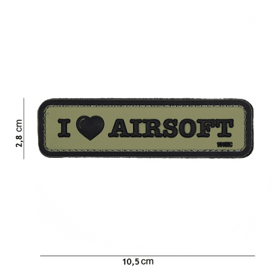 101 INC PVC Patch - I Love Airsoft