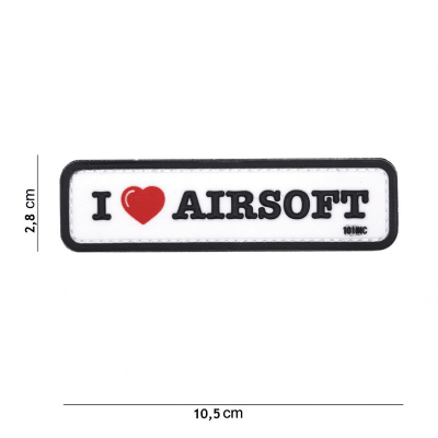 101 INC PVC Patch - I Love Airsoft