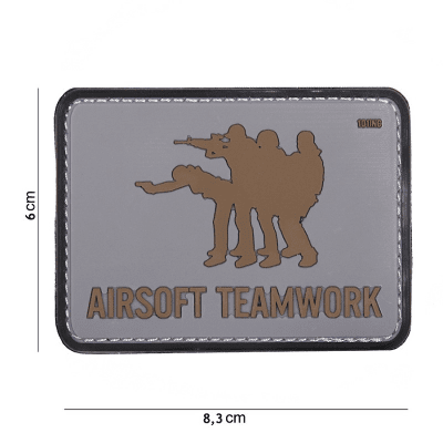 101 INC PVC Patch - Airsoft Teamwork (Färg: Grå)