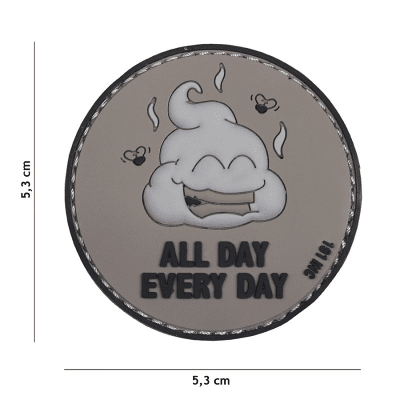 101 INC PVC Patch - All Day Every Day (Färg: Grå)