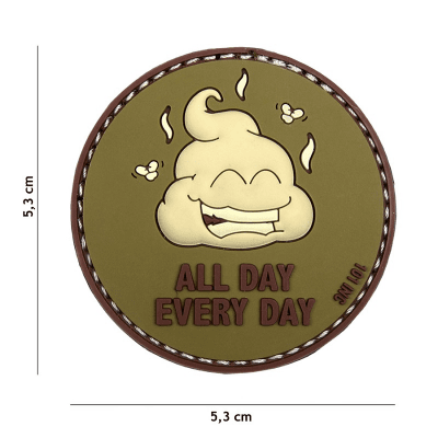 101 INC PVC Patch - All Day Every Day (Färg: Grön/Brun)