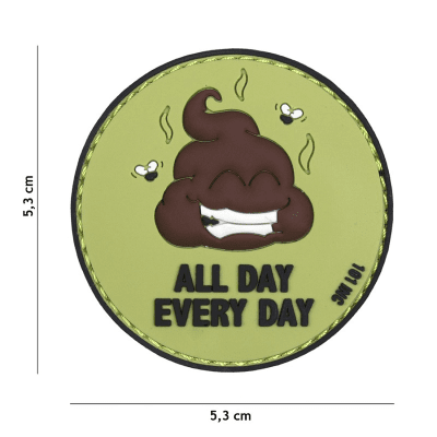 101 INC PVC Patch - All Day Every Day (Färg: Grön/Svart)