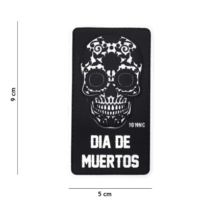 101 INC PVC Patch - Dia de Muertos (Färg: Svart)