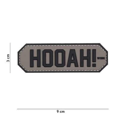 101 INC PVC Patch - HOOAH! (Färg: Grå)