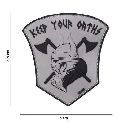 101 INC PVC Patch - Keep Your Oaths (Färg: Grå)