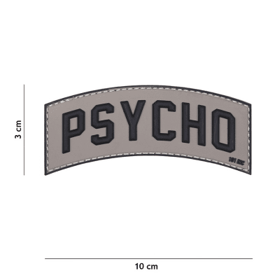 101 INC PVC Patch - Psycho (Färg: Grå)