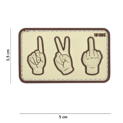 101 INC PVC Patch - One, Two, Fuck You (Färg: Coyote)