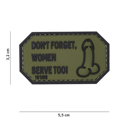 101 INC PVC Patch - Don't forget Women (Färg: Grön)