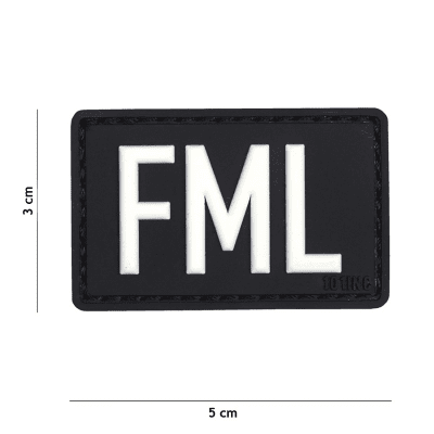 101 INC PVC Patch - FML (Färg: Svart)