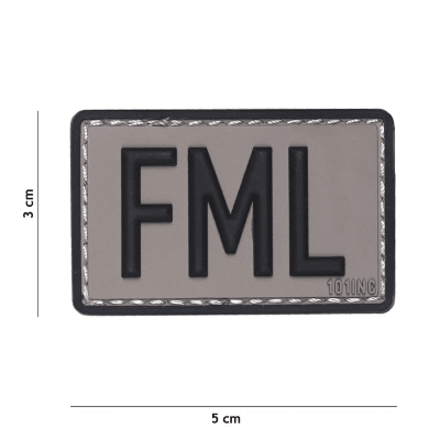 101 INC PVC Patch - FML (Färg: Grå)