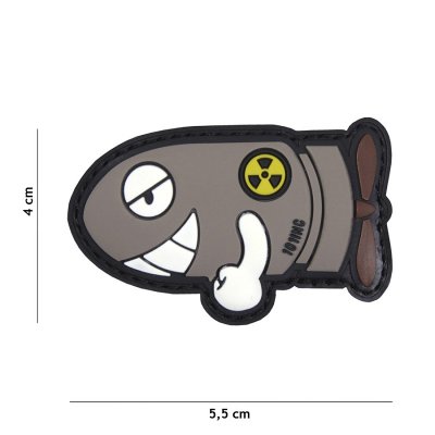 101 INC PVC Patch - Funny Torpedo (Färg: Grå)