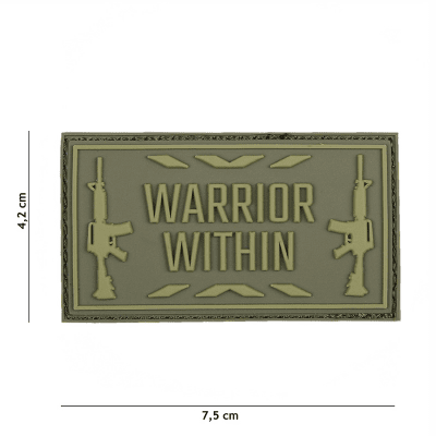 101 INC PVC Patch - Warrior Within (Färg: Grön)