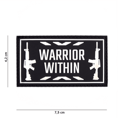 101 INC PVC Patch - Warrior Within (Färg: Svart)