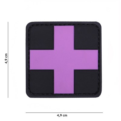 101 INC PVC Patch - Cross Pink