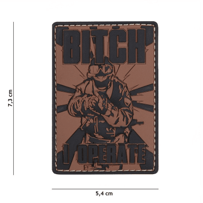 101 INC PVC Patch - Bitch (Färg: Brun)
