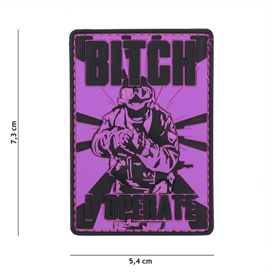 101 INC PVC Patch - Bitch (Färg: Rosa)