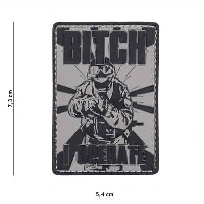 101 INC PVC Patch - Bitch (Färg: Grå)