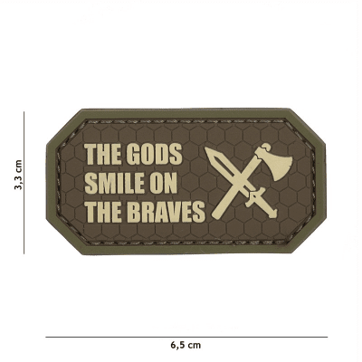 101 INC PVC Patch - The Gods Smile On The Braves (Färg: Brun)