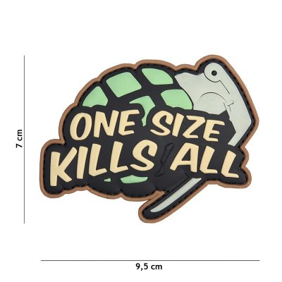 101 INC PVC Patch - One Size Kills All (Färg: Grön)