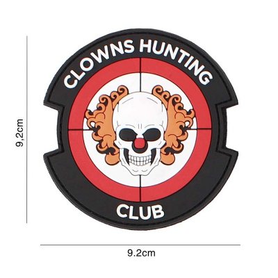 101 INC PVC Patch - Clowns Hunting Club (Färg: Röd)