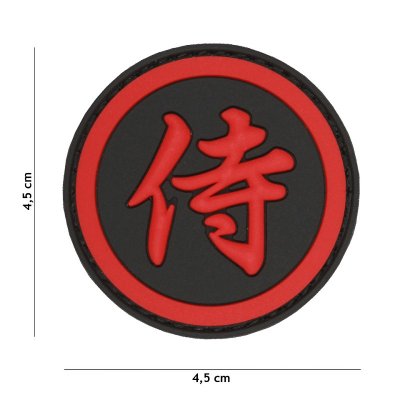101 INC PVC Patch - Samurai (Färg: Röd)