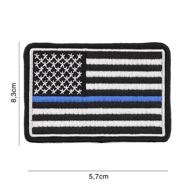 101 INC PVC Patch - Embroidery USA Blue Thin Line