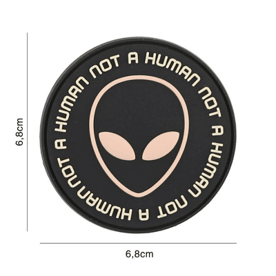 101 INC PVC Patch - Not Human (Färg: Svart/Rosa)