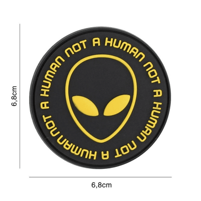 101 INC PVC Patch - Not Human (Färg: Svart/Gul)