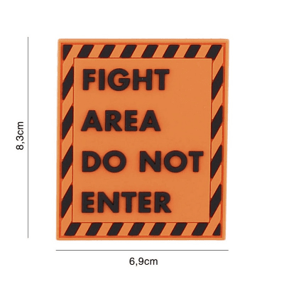 101 INC PVC Patch - Fight Area Do Not Enter (Färg: Gul)