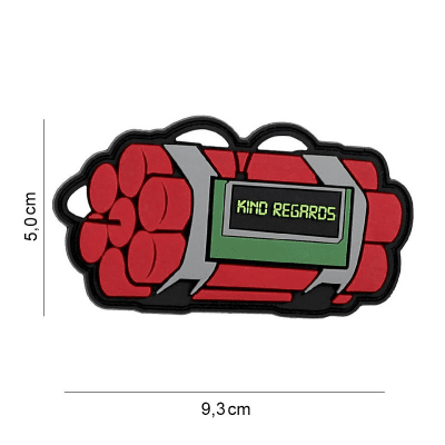 101 INC PVC Patch - Kind Regards (Färg: Röd)