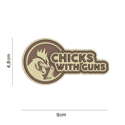 101 INC PVC Patch - Chicks with guns (Färg: Coyote)