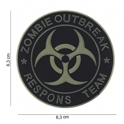 101 INC PVC Patch - Zombie Outbreak Respons Team (Färg: Grönlysande)