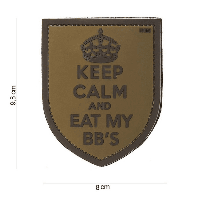 101 INC PVC Patch - Keep Calm (Färg: Brun)